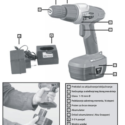 Aku bušilica AK18 sa dve baterije 120300360