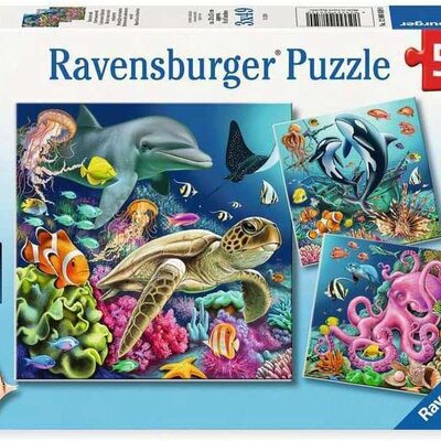 Puzzle slagalice za decu 3x49 delova Ispod površine mora Ravensburger 12000859