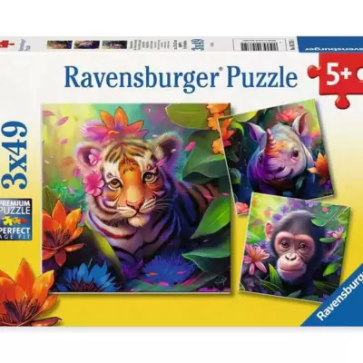 Puzzle slagalice za decu 3x49 delova Bebe džungle Ravensburger 05735