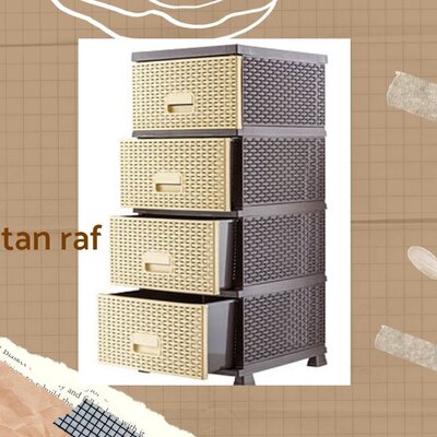 Polica za kuhinju i kupatilo - Ratan raf bež