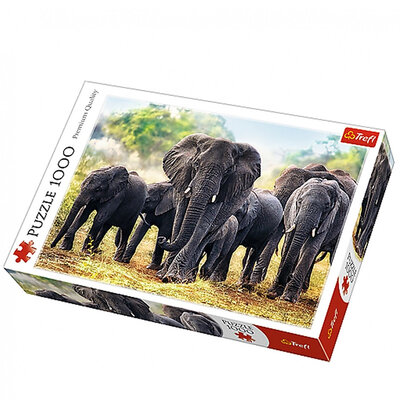Trefl puzzle - Afrički slonovi - 1000 delova