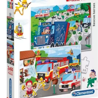 Puzzle slagalice 2x60 delova Spasioci heroji Clementoni 21602