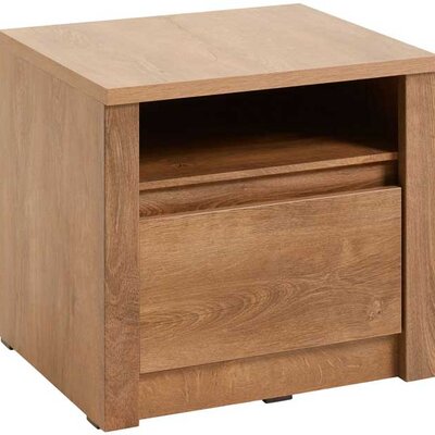 Noćni ormarić sa fiokom u boji divljeg hrasta