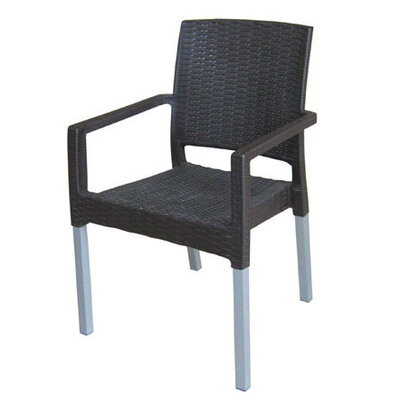 Stolica ratan Lux crna