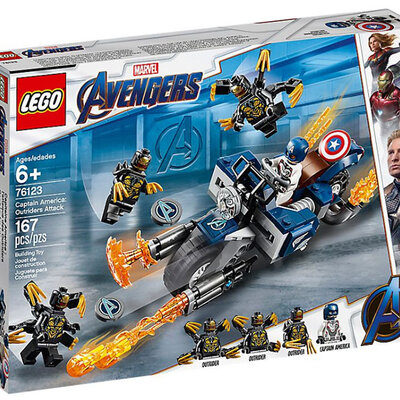 LEGO® Kocke Super Heroji - Avengers - Kapetan Amerika i motor 76123