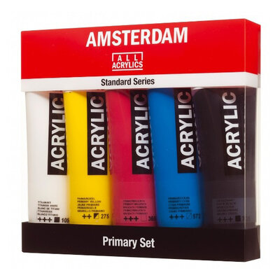 TALENS Amsterdam All Acrylics Standard Series - Primary Set - Akrilne boje 5x120ml 680902