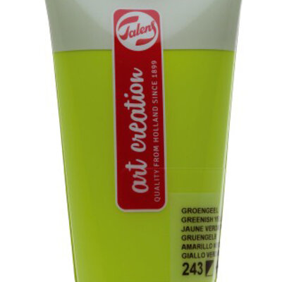 TALENS Art Creation Acrylic Colour Tube - Akrilna boja Greenish Yellow 243 75ml 692243