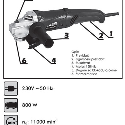 Brusilica ugaona WWS800 72080000