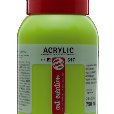 TALENS Art Creation Acrylic Colour Tube - Akrilna boja Yellowish Green 617 750ml 694617