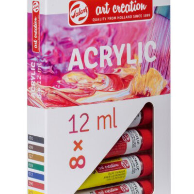TALENS Art Creation Acrylic Colour Tube - Set - Akrilne boje 8x12ml 699001