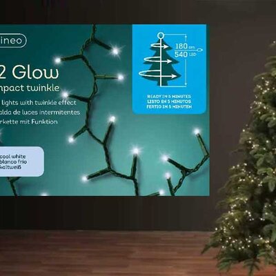 Lumineo Novogodišnje stepenaste LED lampice 1-2-glow Compact 6 nivoa 540 LED 49.5431