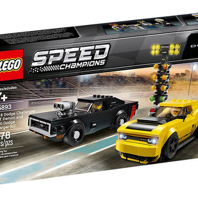 LEGO® Speed Champions Kocke - Dodge Challenger SRT Demon i Dodge Charger R/T 75893