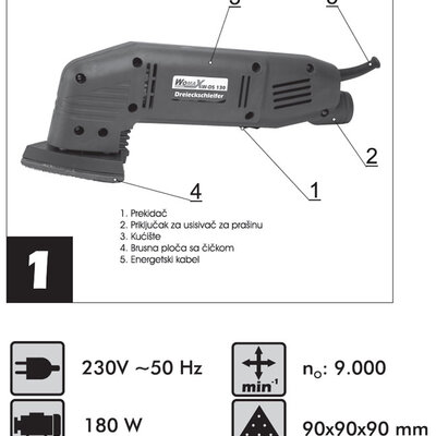 Vibraciona brusilica WDS130 Trouglasta 72213000