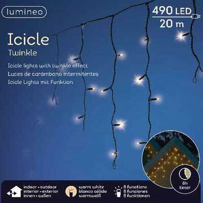 Lumineo Novogodišnje LED lampice za spoljnu i unutrašnju upotrebu Ledenice 20m 49.4806