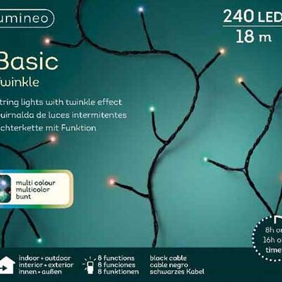 Lumineo Novogodišnje lampice za spoljnu i unutrašnju upotrebu Multicolor 18m 240 LED 49.4155