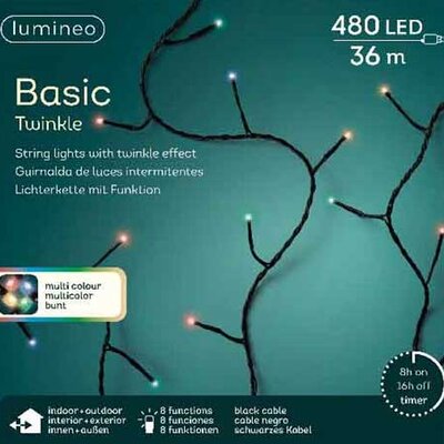 Lumineo Novogodišnje lampice za spoljnu i unutrašnju upotrebu Multicolor 36m 480 LED 49.4187