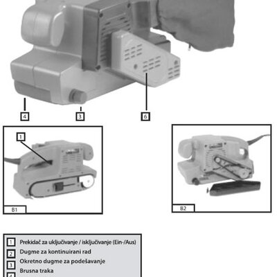Tračna brusilica BS800-75/1 130400020