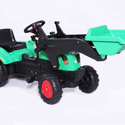 Dečiji Traktor na pedale sa utovarnom kašikom 03 Zeleni Go 1005