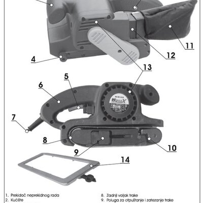 Tračna brusilica WBS850 72485000