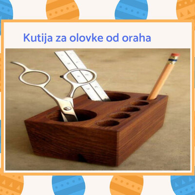 Kutija za olovke od drveta oraha