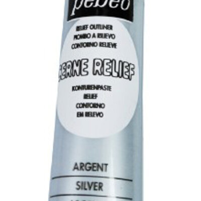 PEBEO Vitrail Cerne Relief - Kontur pasta SREBRNA 20ml 664466