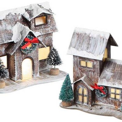 Novogodišnja svetleća dekoracija Dve kućice 658731 658733