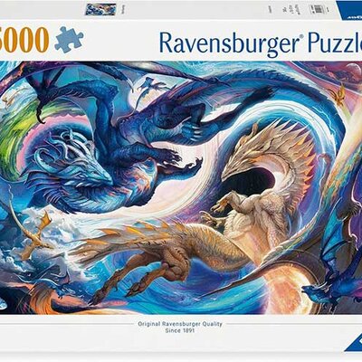 Puzzle slagalica 5000 delova Zmaj Dan i noć Ravensburger 12000813