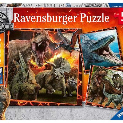 Ravensburger Puzle 3x49 delova - Svet u doba jure - Dinosaurusi 08054