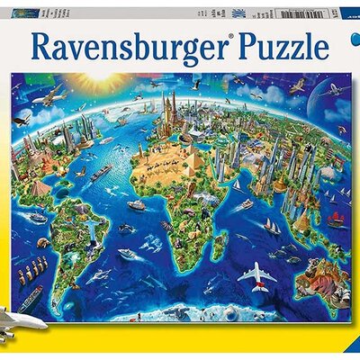 Ravensburger Puzle 200 delova - Karta svetskih znamenitosti 12722