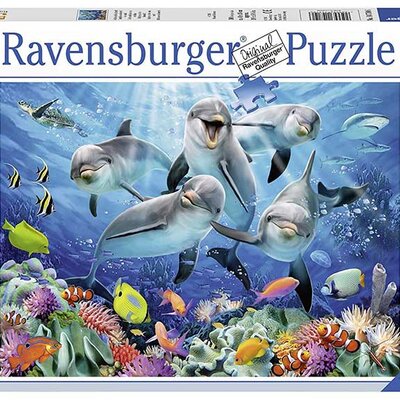 Ravensburger Puzzle 500 delova - Delfini na koralnom grebenu 14710