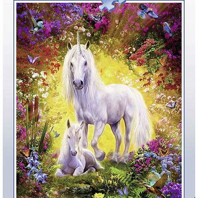 Ravensburger Puzzle 500 delova - Jednorog i ždrebe 14825