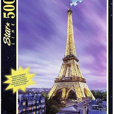 Ravensburger Puzzle 500 delova - Star Line - Ajfelov toranj noću 14898
