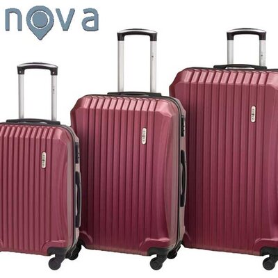 Set ABS kofera Enova Sevilla Burgundy 55cm-65cm-75cm 514240