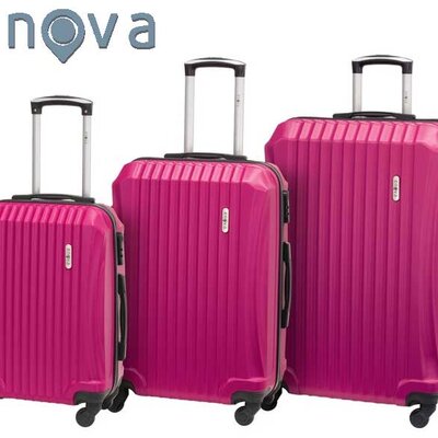 Set ABS kofera Enova Sevilla Pink 55cm-65cm-75cm 514240