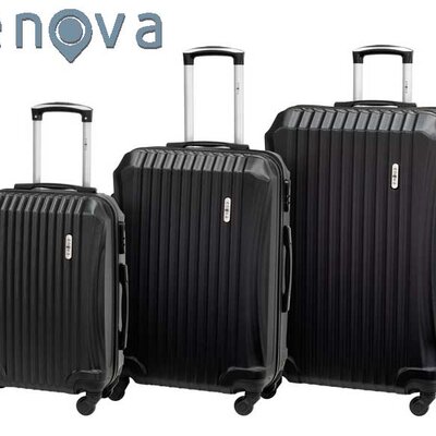 Set ABS kofera Enova Sevilla Black 55cm-65cm-75cm 514240