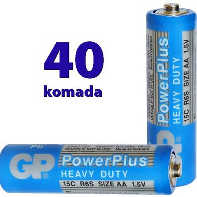 GP Klasične cink-oksid baterije AA 1.5V 40 komada