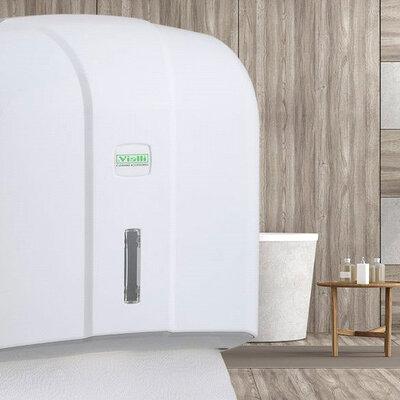 Držač C-V papirnih ubrusa u listićima - beli K4 Vialli, 400 listova