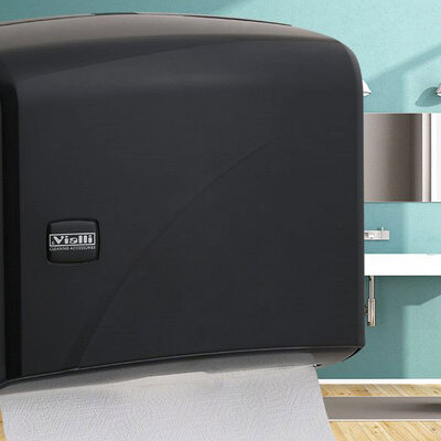 Mini Držač papirnih ubrusa u listićima Vialli Z Crni K1B-200 listova