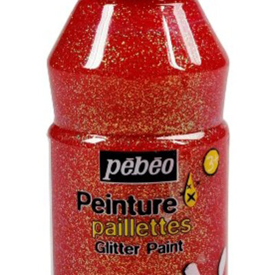 PEBEO Glitter Paint - Svetlucavi gel za decu Crvena 150ml 668180