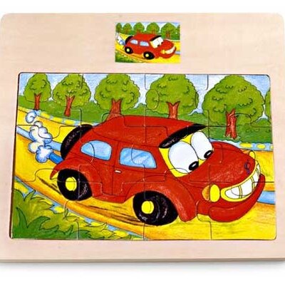 Pino Toys Drvene puzzle 12 delova Auto
