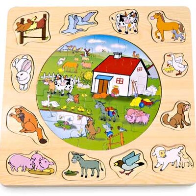 Pino Toys Drvena slagalica Farma 4050 - 1