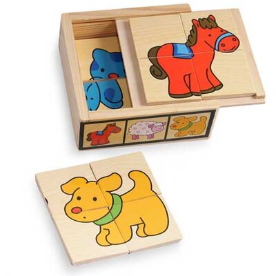 Pino Toys Set drvenih slagalica 6x4