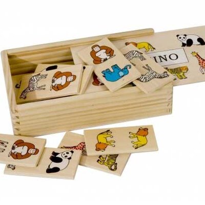 Pino Toys Drvene domine sa likovima životinja Džungla