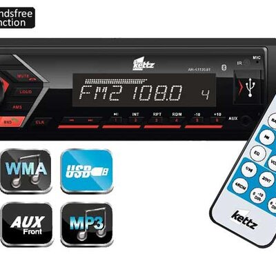 Kettz Auto radio plejer AR-K1135BT USB SD 4x40W