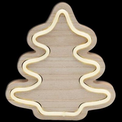 Drvena svetleća stona dekoracija Jelka KAD28