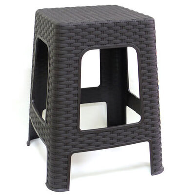 Ratan tabure 45cm crni