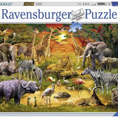 Ravensburger Slagalica 2000 delova - Okupljanje životinja na pojilu 16702