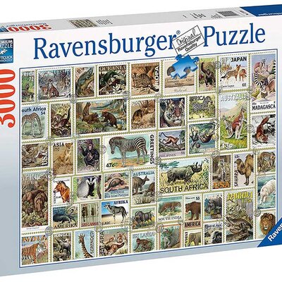 Ravensburger Slagalica 3000 delova - Poštanske marke sa životinjama 17079
