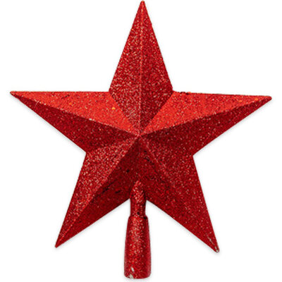 Vrh za jelku 20 cm Zvezda u crvenoj boji