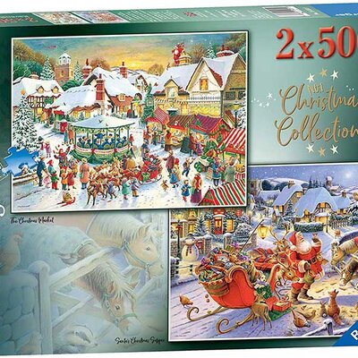 Ravensburger Puzle 2x500 delova - Novogodišnja čarolija